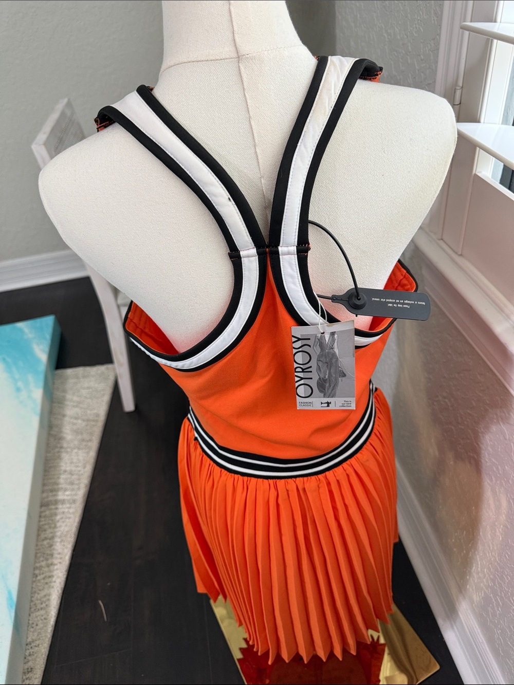 Oyrosy Athletic orange sundress M - Picture 2 of 7